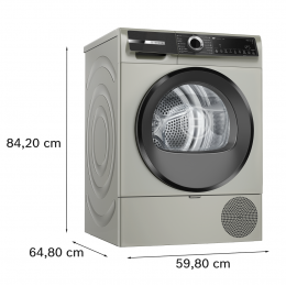 Сушильная машина Bosch Serie 6 wqk2521xme, 10 кг, A++, LED, 15 программ, серебристая