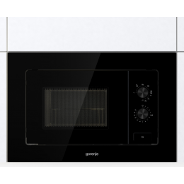 GORENJE BM201EG1BG, встраиваемая микроволновая печь, 20 л, черная, 800 Вт, механическое управление