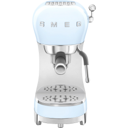 Ручная кофемашина Smeg ecf02pbeu, 15 бар, 1.1 л, пастельный голубой