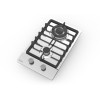 Газовая варочная панель EVELUX Hi-Tech 30 см с 2 конфорками, WOK, чугунными решетками, газ-контролем и электроподжигом - нержавеющая сталь