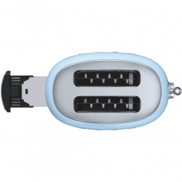 Тостер Smeg tsf01pbeu, 2 ломтика, нержавеющая сталь, 6 уровней поджаривания, голубой