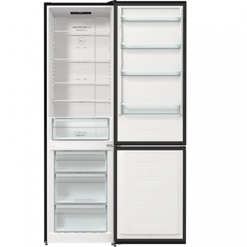 H1: Отдельностоящий холодильник Gorenje 60 см, 353 л, NoFrost Plus, Multiflow, электронное управление, А++, черный