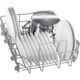 Посудомоечная машина Bosch SPV4EMX10E, 10 комплектов, 6 программ, 44.8x55x81.5 см, нержавеющая сталь, сушка с открыванием дверцы, индикация на полу.