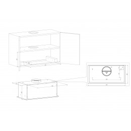 Вытяжка Kuppersberg INPUSH-1 60 BG, 54 см, 650 м³/ч, механическое управление, 3 скорости, LED освещение, черная