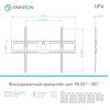 Кронштейн ONKRON для телевизоров 55-100 (макс. 800x600) - наклон 0º, поворот 0º, от стены 35мм, до 75кг, черный