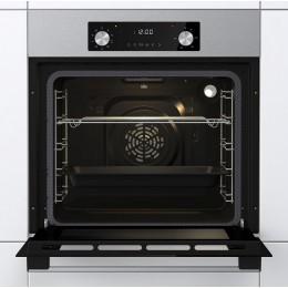 Духовой шкаф Gorenje BO6737E02NX, 73 л, механическое управление, IconLED, многоуровневое приготовление, CompactDoor, EcoClean, паровая очистка, класс А.