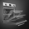 Духовой шкаф Smeg/ Духовой шкаф Smeg, 60 см, пиролитическая очистка, 9 функций приготовления, поворотные переключатели, таймер, автоматическое отключение, полезный объем 68л, энергоэффективность А, цвет нержавеющая сталь