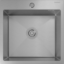 GRANFEST METAL 5050 inox 1 чаша 450x400x205 врезной монтаж