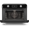 Мини-печь Smeg 30 л с LCD дисплеем, 10 функциями, паром и галогенной подсветкой в стиле 50-х, черная