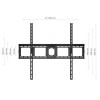 Кронштейн ONKRON для телевизоров 55-100 (макс. 800x600) - наклон 0º, поворот 0º, от стены 35мм, до 75кг, черный