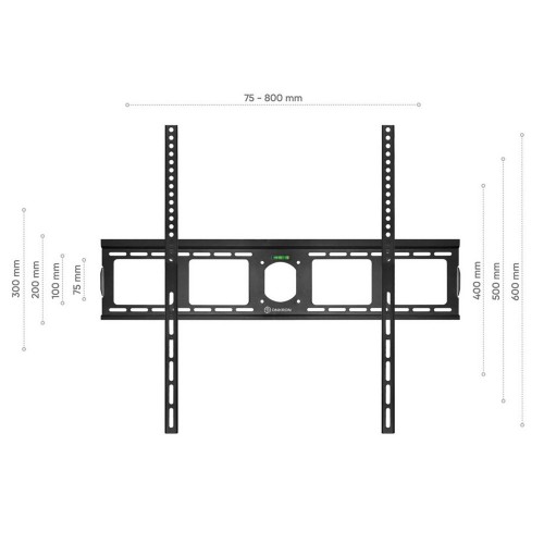 Кронштейн ONKRON для телевизоров 55-100 (макс. 800x600) - наклон 0º, поворот 0º, от стены 35мм, до 75кг, черный