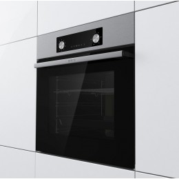 Духовой шкаф Gorenje BO6737E02NX, 73 л, механическое управление, IconLED, многоуровневое приготовление, CompactDoor, EcoClean, паровая очистка, класс А.
