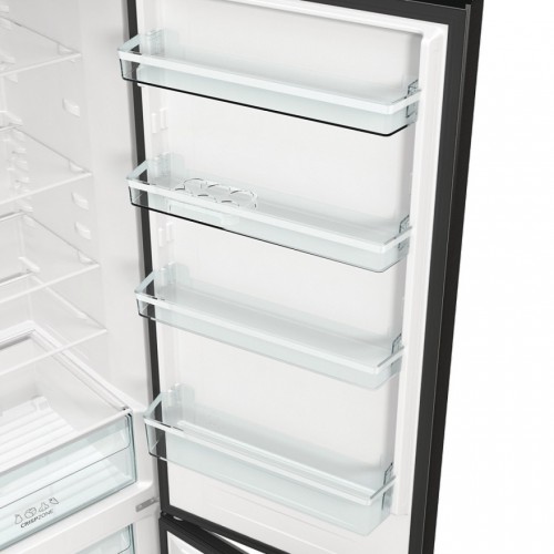 H1: Отдельностоящий холодильник Gorenje 60 см, 353 л, NoFrost Plus, Multiflow, электронное управление, А++, черный