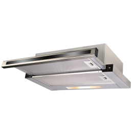 Вытяжка Korting KHP 5637 GNX, 50 см, 600 м³/ч, LED, алюминиевые фильтры, встраиваемая с выдвижным экраном.
