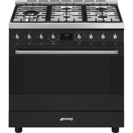 Варочный центр Smeg C95GMCMB2, газовая панель, электрическая духовка, 5 конфорок, 115 л.
