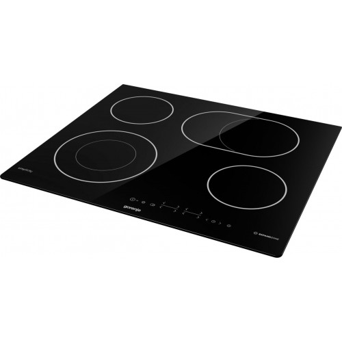 Встраиваемая электрическая варочная панель GORENJE с сенсорным управлением, черная, 59,5 × 5,4 × 52 см, без рамки