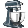 Настольный миксер KitchenAid, планетарное смешивание, 10 скоростей, объем чаши 4.3 л, откидной блок, цвет стальной синий