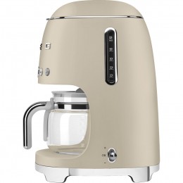 Капельная кофеварка SMEG, стиль 50-х годов, 10 чашек, 1.4 л, 2 уровня крепости кофе, поддержание тепла, дисплей, цвет лунный свет