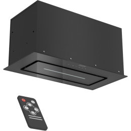 Вытяжка FRANKE LUCE 60 BK 305.0738.597, 1000 м³/ч, периметральное всасывание, сенсорное управление, пульт ДУ, таймер, LED, черный.