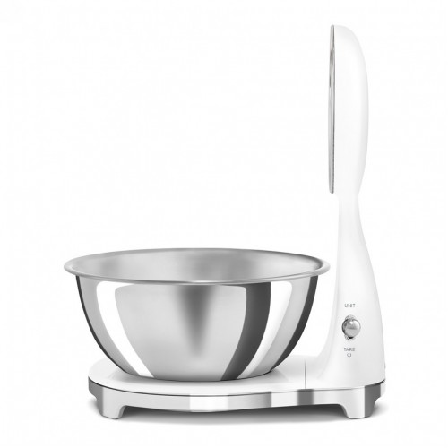 Кухонные весы SMEG с аналоговым и цифровым дисплеем, максимум 5 кг, шаг 1 г, белые
