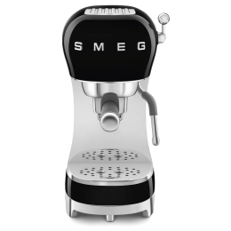 Ручная кофемашина Smeg, стиль 50-х, регулируемая температура кофе, давление 15 бар, емкость контейнера для воды 1.1 л, цвет черный
