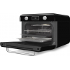 Мини-печь Smeg 30 л с LCD дисплеем, 10 функциями, паром и галогенной подсветкой в стиле 50-х, черная