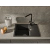 RIVELATO 1523513 PVD black однорычажный cмеситель для кухни Lugano L-обр. с краном питьевой воды D-35мм, поворотный излив, материал: латунь, цвет: черный
