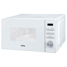 Микроволновая печь Korting KMO 820 GW, 20 л, белое стекло, хром, LED дисплей, 8 программ.