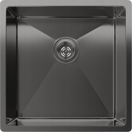 Rivelato Rinox 4444 UN PVD black Мойка нерж.стал 1 чаша 440*440*200 мм, монтаж: универсальный, материал: нержавеющая сталь, цвет: черный