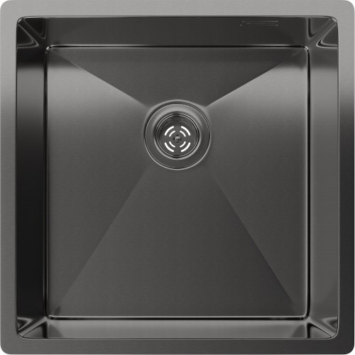 Rivelato Rinox 4444 UN PVD black Мойка нерж.стал 1 чаша 440*440*200 мм, монтаж: универсальный, материал: нержавеющая сталь, цвет: черный