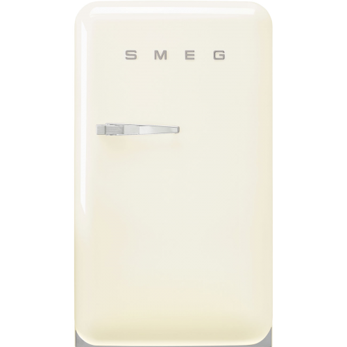 Холодильник SMEG однодверный, 105 л, LED подсветка, морозильная камера, кремовый цвет, уровень шума 35 дБ