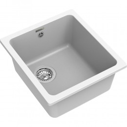 RIVELATO Мойка BERKANA 35 1-чаш 415*455, монтаж: универсальный, материал: кварц, цвет иней