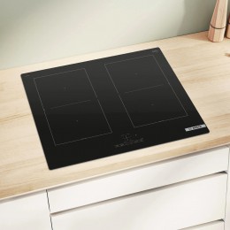 Bosch PVQ61RBB5E, индукционная варочная панель, стеклокерамика, черная, 60 см, 4 зоны, CombiZone, таймеры, индикация остаточного тепла.