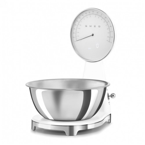 Кухонные весы SMEG с аналоговым и цифровым дисплеем, максимум 5 кг, шаг 1 г, белые