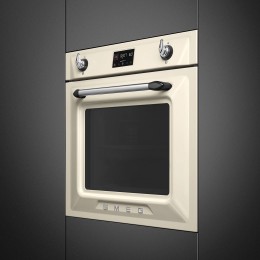 Встраиваемый духовой шкаф SMEG SOP6902S2PP, 60 см, кремовый, пароувлажнение, пиролиз, 12 функций.