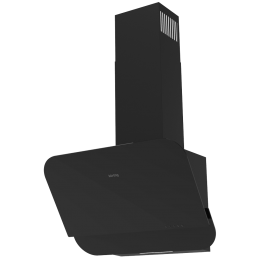 Вытяжка Korting KHC 66135 GN, 60 см, наклонная, 3 режима, механическое управление, 650 м³/ч, черное стекло.