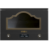 Встраиваемая микроволновая печь SMEG Cortina - 23 л, 6 функций, гриль, LED-дисплей, антрацит