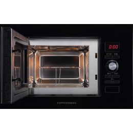 Встраиваемая микроволновая печь Kuppersberg hmw 625 b, 20 л, 800 Вт, черный, нержавеющая сталь, гриль