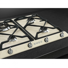 Встраиваемая газовая панель SMEG sr964pgh, 60 см, кремовая