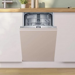 Посудомоечная машина Bosch SPV4EMX10E, 10 комплектов, 6 программ, 44.8x55x81.5 см, нержавеющая сталь, сушка с открыванием дверцы, индикация на полу.