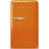 Холодильник SMEG 50-х годов, однокамерный, оранжевый, 122 л, с морозильной камерой, стандартный компрессор, класс D