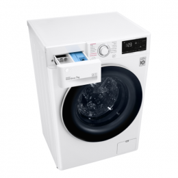 Стиральная машина LG/ Стиральная машина LG, отдельностоящая, ВхШхГ 850х600х455 мм, загрузка 7 кг, 1200 об/мин, LED дисплей, технология AI DD, дозагрузка белья, пар, инверторный мотор с прямым приводом, отсрочка старта, энергоэффективность А, цвет белый