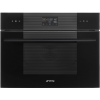 Встраиваемая электрическая духовка SMEG Linea 45 см черная с сенсорным программатором и 11 функциями приготовления