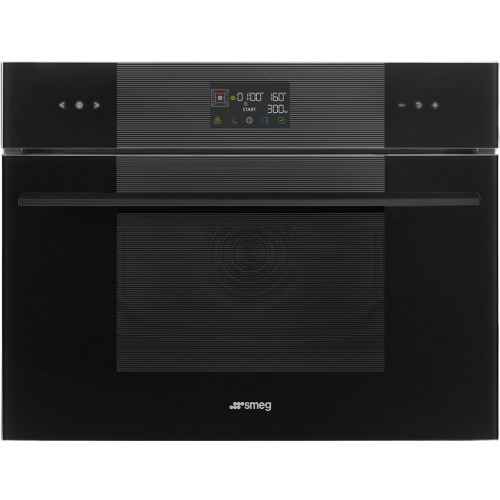 Встраиваемая электрическая духовка SMEG Linea 45 см черная с сенсорным программатором и 11 функциями приготовления