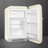 Холодильник SMEG однодверный, 105 л, LED подсветка, морозильная камера, кремовый цвет, уровень шума 35 дБ