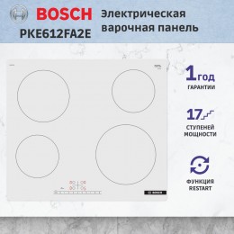 Serie 4, Электрическая варочная панель, стеклокерамика, 60см, управление DirectSelect, pke612fa2e