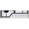 Встраиваемая газовая варочная поверхность ELECTROLUX из нержавеющей стали, 7800 Вт, автоматический электроподжиг, газ-контроль, чугунные решетки, размеры 59.5x51 см