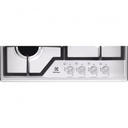 Газовая варочная поверхность Electrolux KGS6426SX, 7800 Вт, чугунные решетки, газ-контроль, электроподжиг, 59.5x51 см