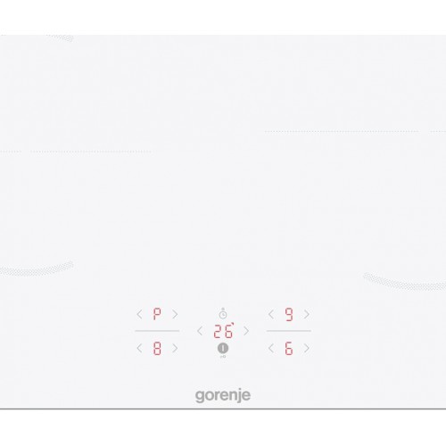 Варочная панель Gorenje 60 см, индукционная, сенсорное управление, таймер, автоопределение посуды, PowerBoost, защита от детей, белая