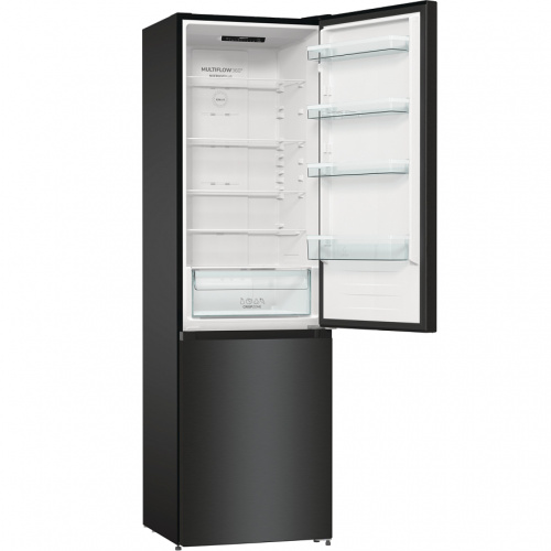 H1: Отдельностоящий холодильник Gorenje 60 см, 353 л, NoFrost Plus, Multiflow, электронное управление, А++, черный